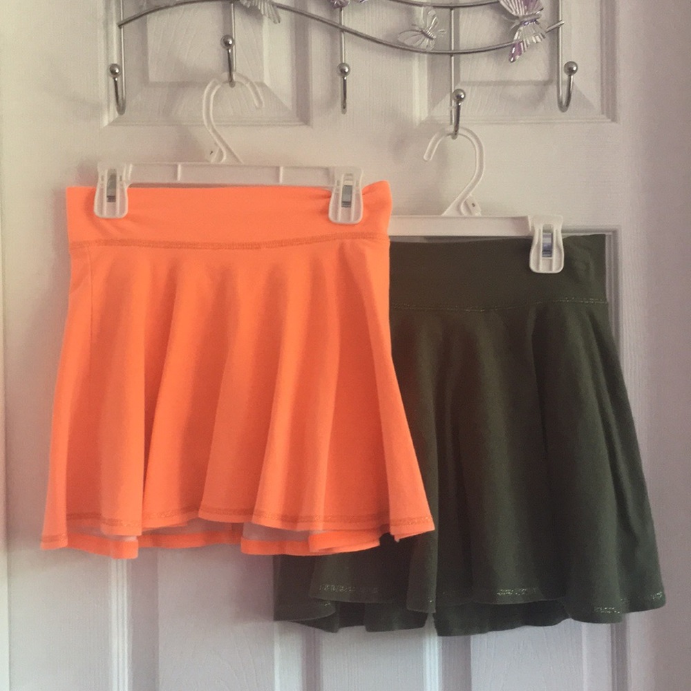 Justice Girls Skirt Stretch Knit Shorts Underneath